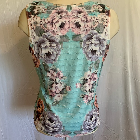 Beautiful feminine ruffle layers tank - PETITE - Picture 2 of 5